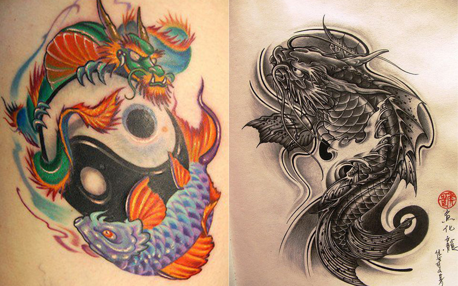 Dragon and Koi Fish Tattoo: A Powerful Combination - wide 1