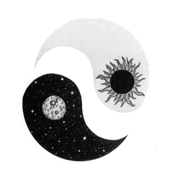 Sun and Moon Temporary Tattoo | Yin Yang Paradise