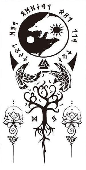 Viking Rune Temporary Tattoo | Yin Yang Paradise