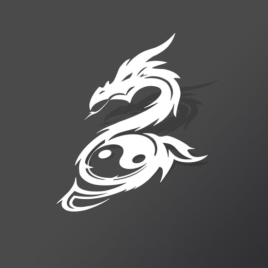 Yin Yang Black Dragon Sticker | Yin Yang Paradise