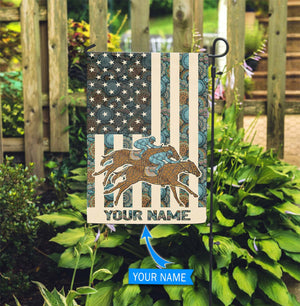 Horse Racing Personalized House Flag - Flags For The Garden - Outdoor Decoration