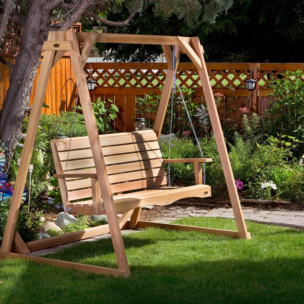 western red cedar swing set