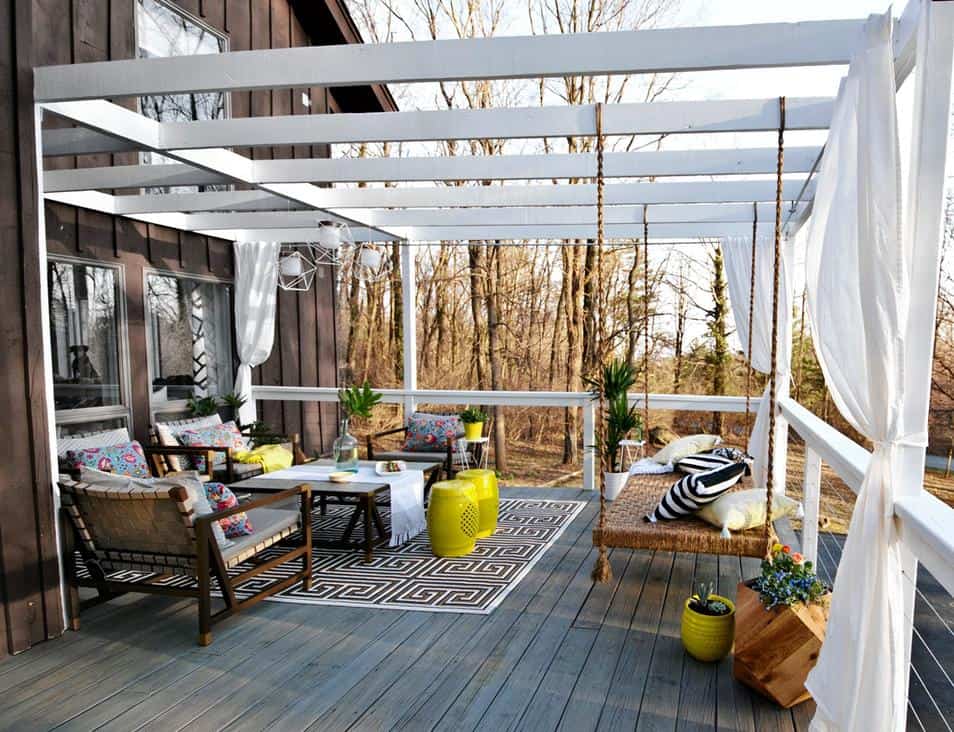 Backyard deck at the home of Sarah Dorsey in Frederick Maryland Published Credit: Sarah Dorsey