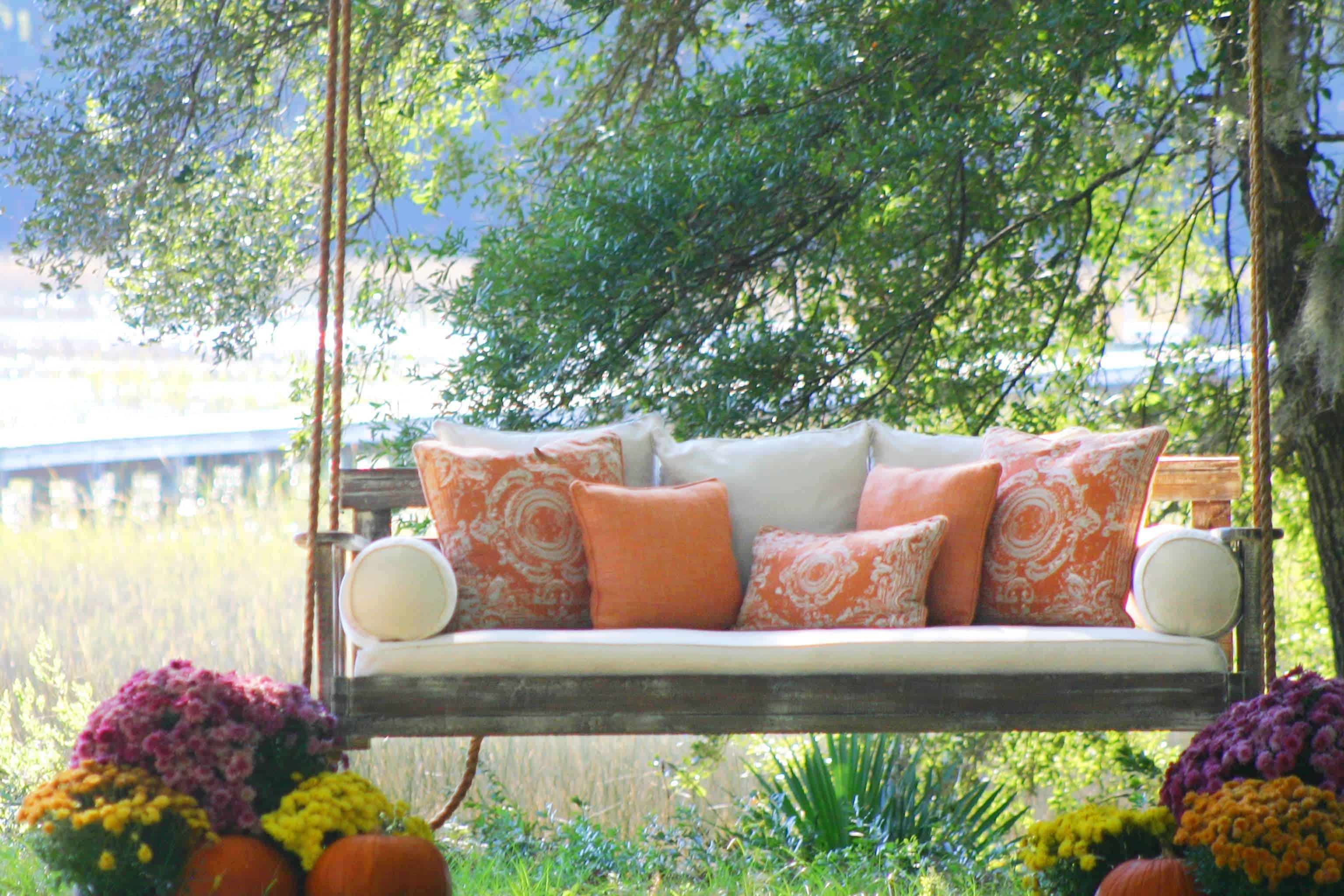 Noah Bed Swing Decorated for Fall