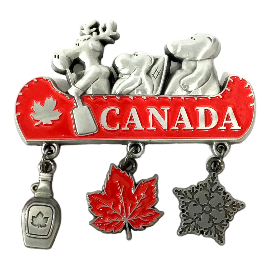 Magnetic Memo Clip - Montreal Quebec Canada Scenic Pewter 3D Cut Note