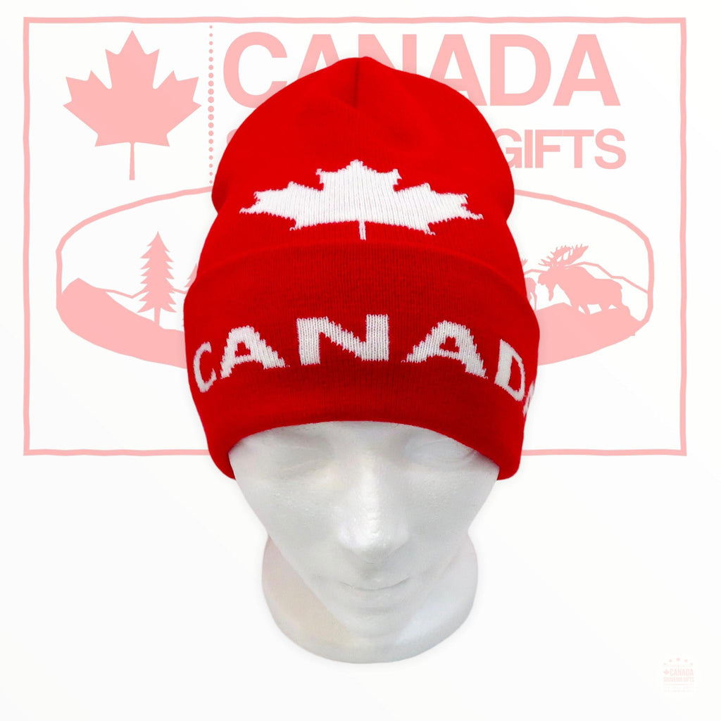 Super Soft Canada Winter Scarf and Toque - Red with Canada Maple Leaf