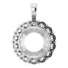 Load image into Gallery viewer, Sterling Silver 12 mm Round Pendant Mounting

