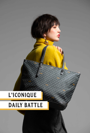 Fauré Le Page - Daily Battle 35 Tote Bag - Hot Sand Scale Canvas & Sand Leather