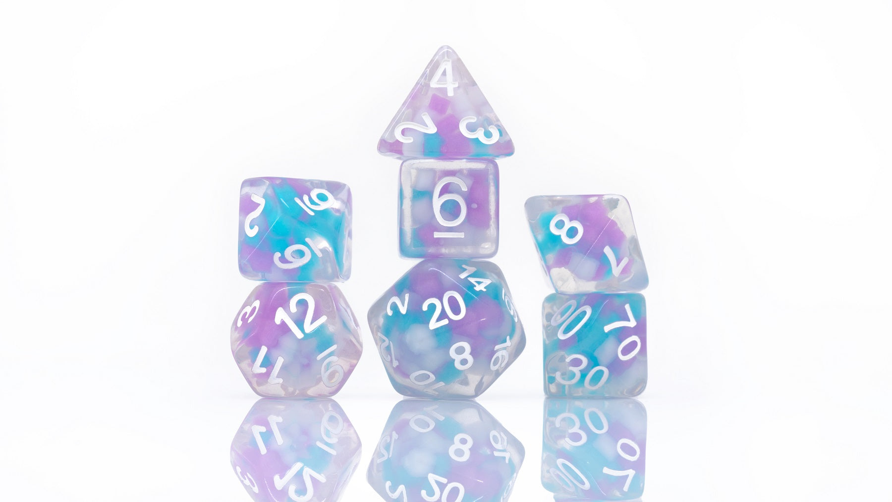 red swirl dice