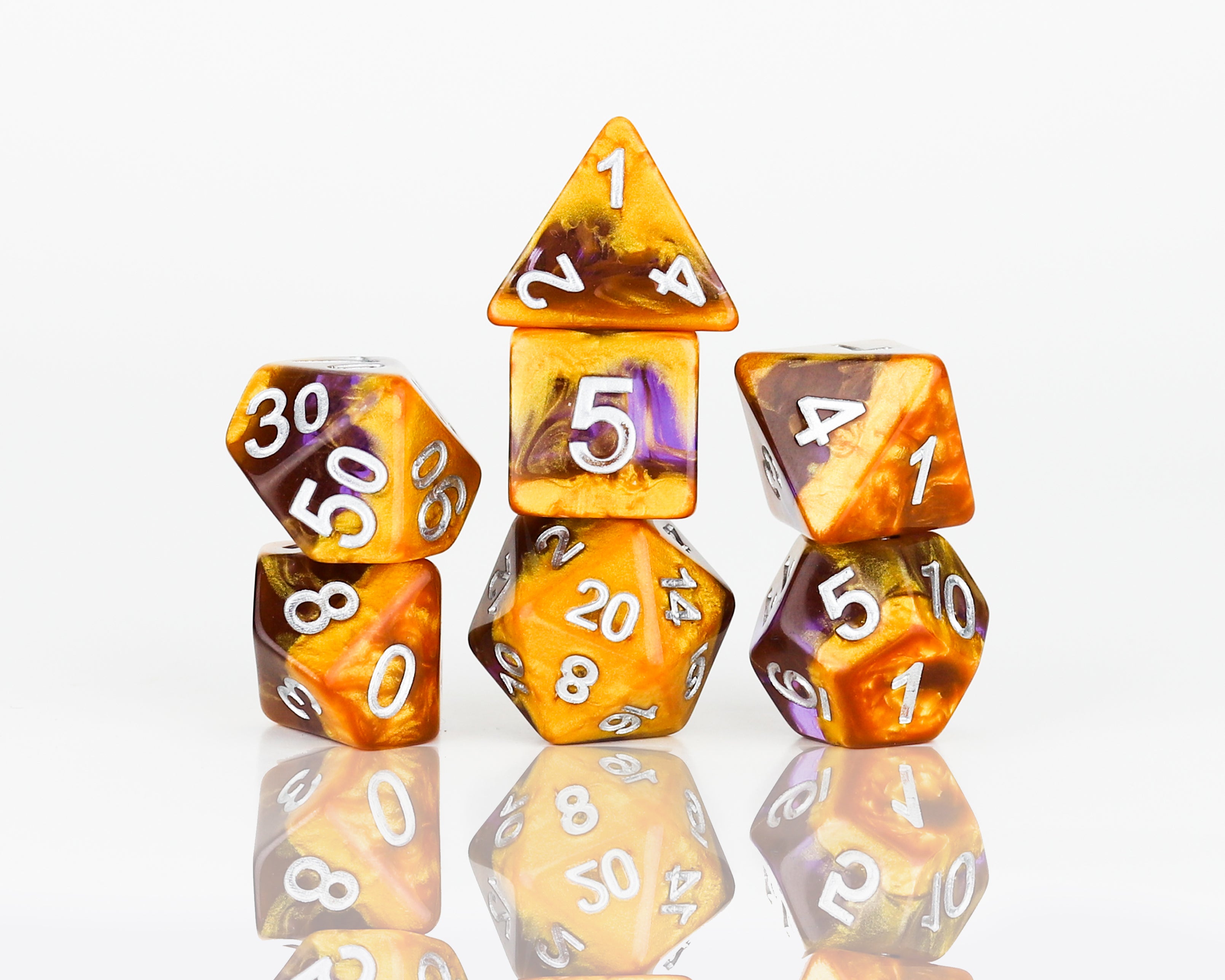 red swirl dice