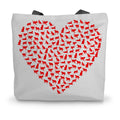 Heart Of Cats - Red Canvas Tote Bag