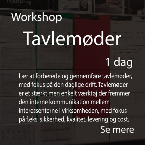 Lean workshop Tavlemøder Leantools.dk