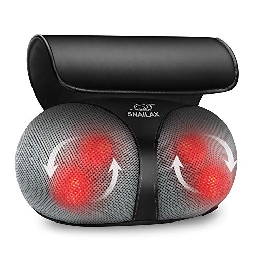 Snailax® 2-in-1 Shiatsu Foot Massager & Back Massager with Heat Black