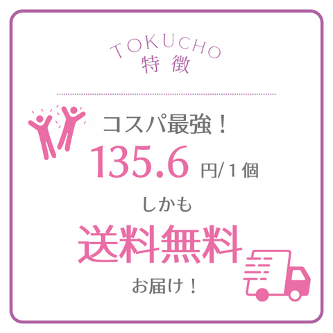 特徴　コスパ最強！１個135.6円　しかも送料無料