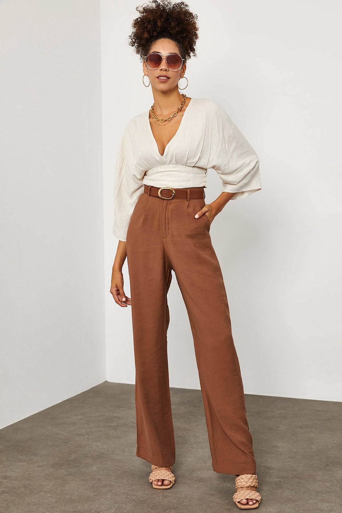 Image of Women's Pocket Camel Pants