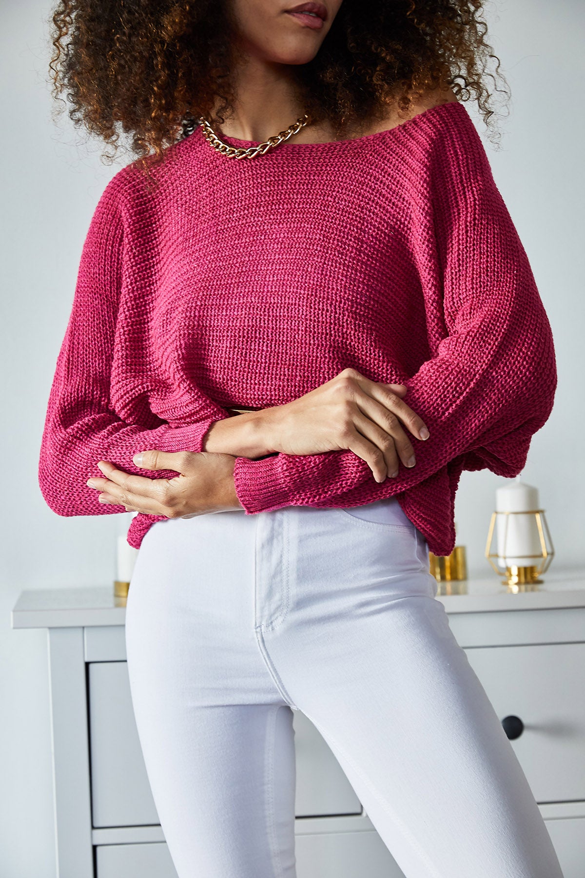 Image of Women's Maroon Tricot Sweater