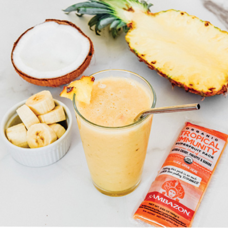 Pineapple Immune Booster Acai Smoothie Recipe | Sambazon