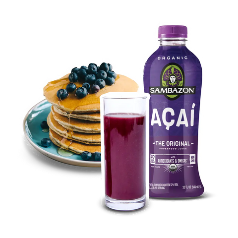 acai juice and pancakes