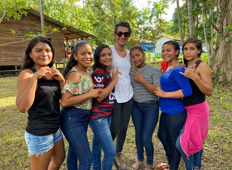 Asher Jay with Brazilian locals