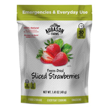 Load image into Gallery viewer, AUGASON FARMS 1.41 Oz. Freeze-Dried Sliced Strawberries, Resealable Pouch
