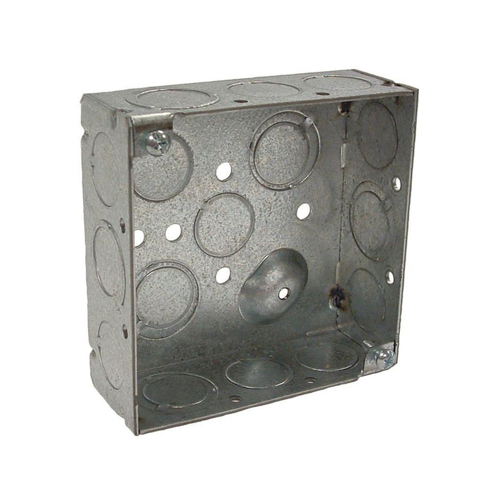4 In. Welded Square Electrical Box With Raised Ground