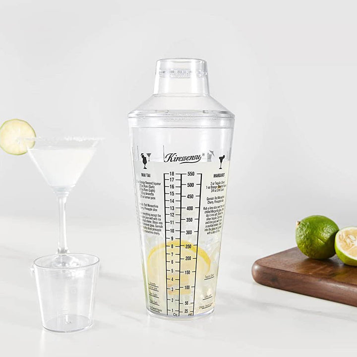 Measured Recipe Plastic Cocktail Shaker Kitessensu 8978