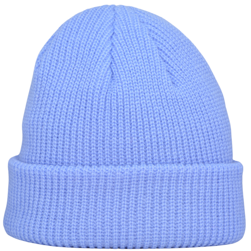 light blue fisherman beanie