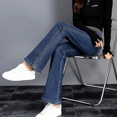 Calça Jeans Flare Amélia™ com Cintura Alta Elástica