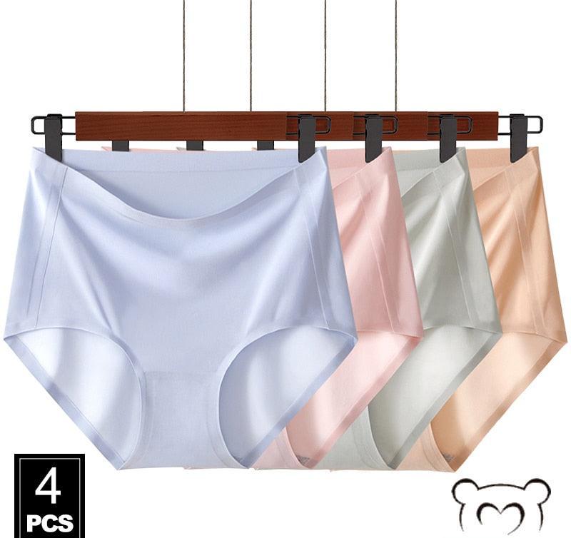 Kit de Calcinhas em Seda Gelo 4 Pcs - ModernLar