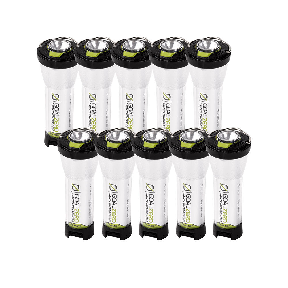 (10-Pack) Lighthouse Micro Flash USB Rechargeable Lanterns