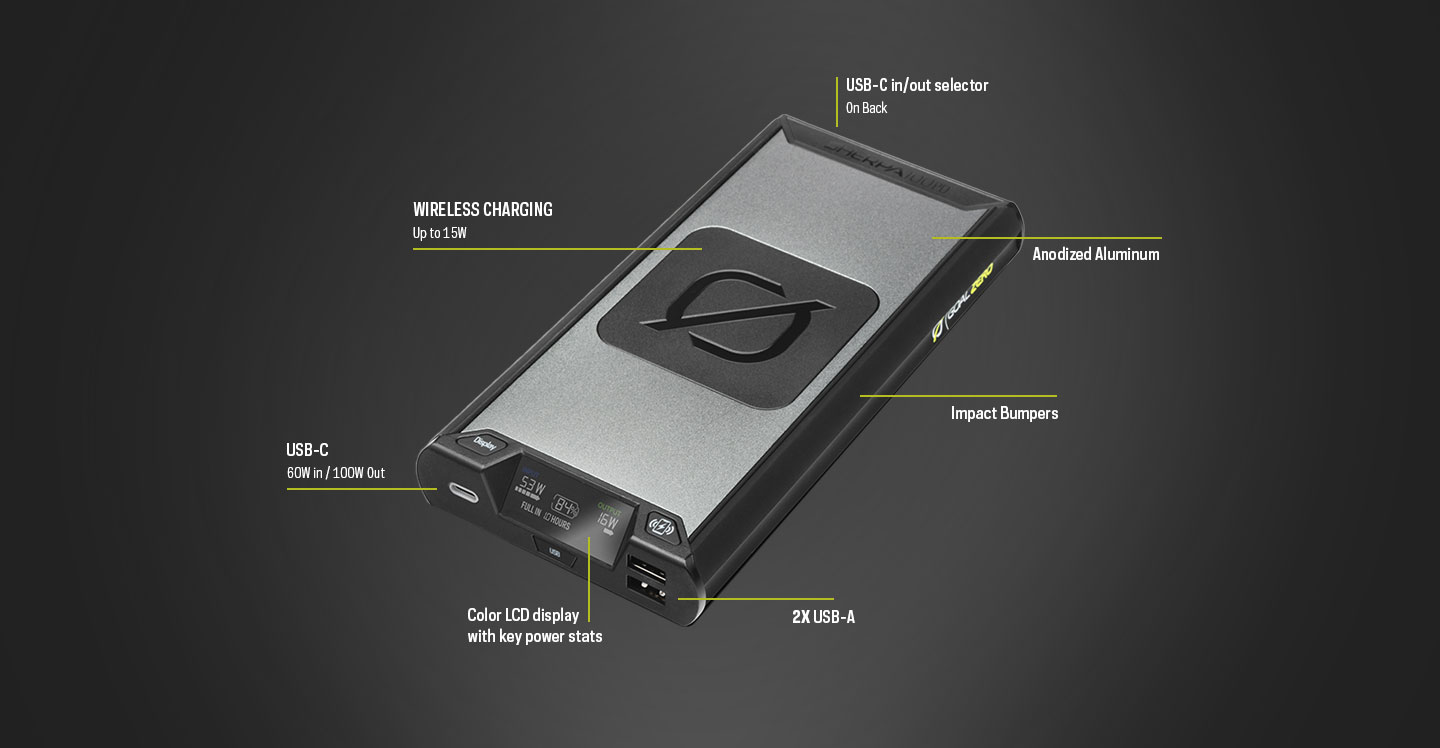 New Sherpa 100PD Wireless Charging Power Bank tech specifications