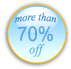 more than 70% off