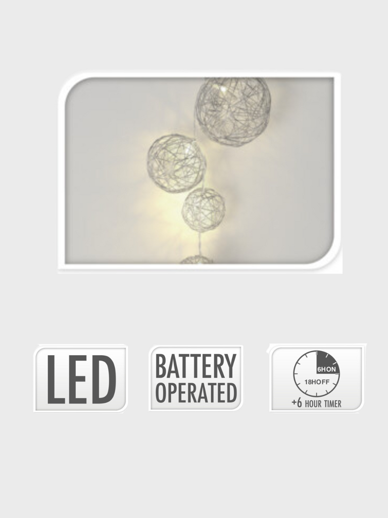 Decorative Lighting Garland 8 LED SilverLights