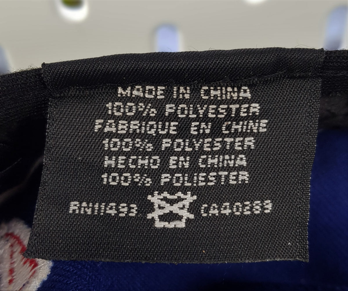 Baseball cap do not wash label