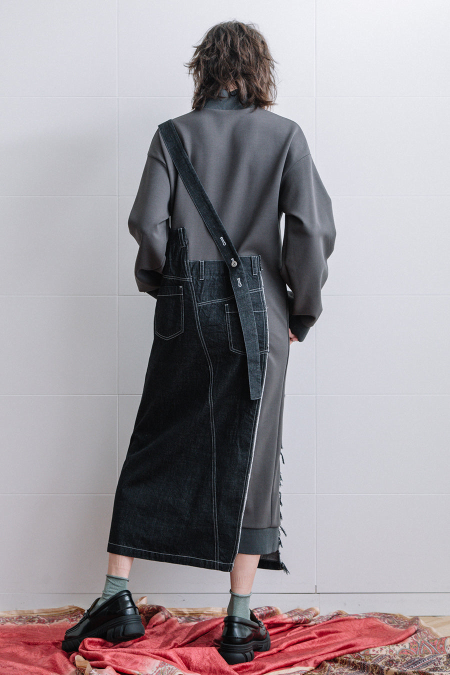 【ルのダンボ】 AULA AILA - DENIM DOCKING 3WAY ONE PIECEの ースです