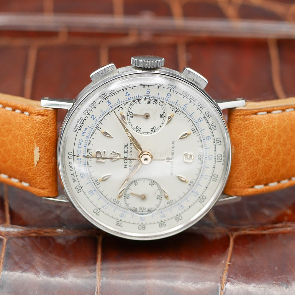 Rolex Chronograph, Ref 3484 in Stainless steel, Circa 1940