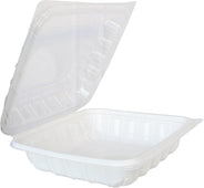 Genpak AD64 2 Qt. Clear Hinged Deli Container - 200/Case - Splyco