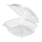 CLX240-CL, Clear 7.5 x 7.5 Hinged Square Container