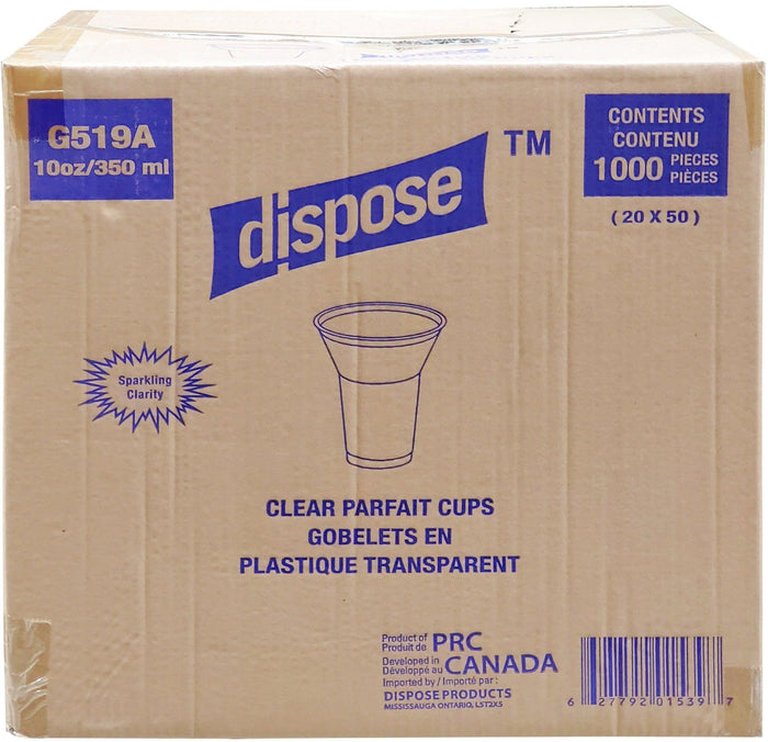 CLR - Dispose - Plastic Cup - Parfait Goblet - Clear - 10oz