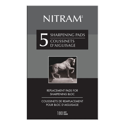 Nitram Starter kit with 4 Charcoal Brushes and a Sandstone, 1 Unità  (Confezione da 1), Coal