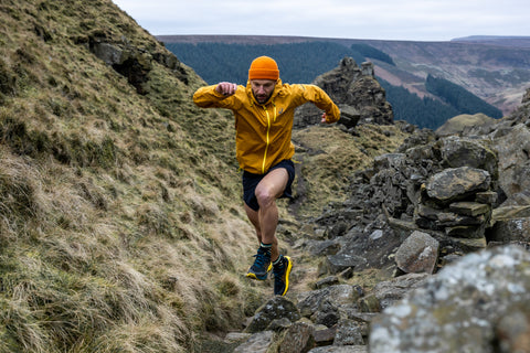 Rich Gill trail running wearing Sidas Trail Ultra Race Socks