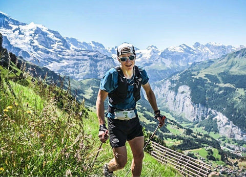 Josh Wade competing at the Eiger Ultra Trail E101 by UTMB