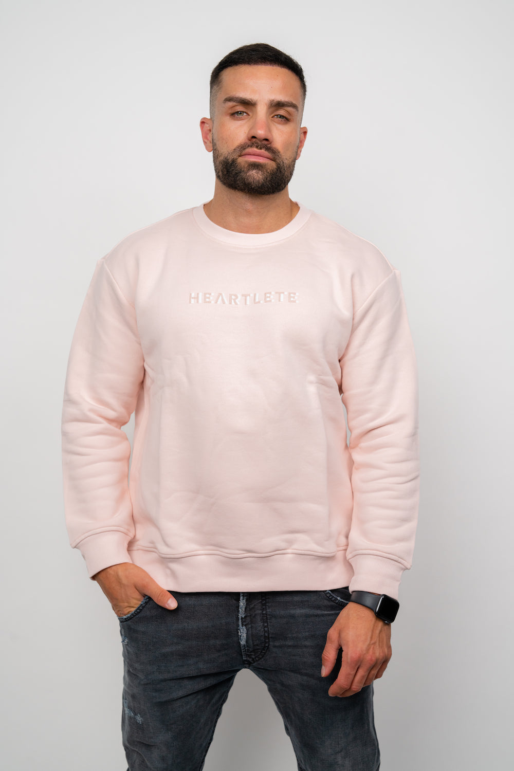 MEN Crewneck Sweatshirt - Cherry Blossom Pink