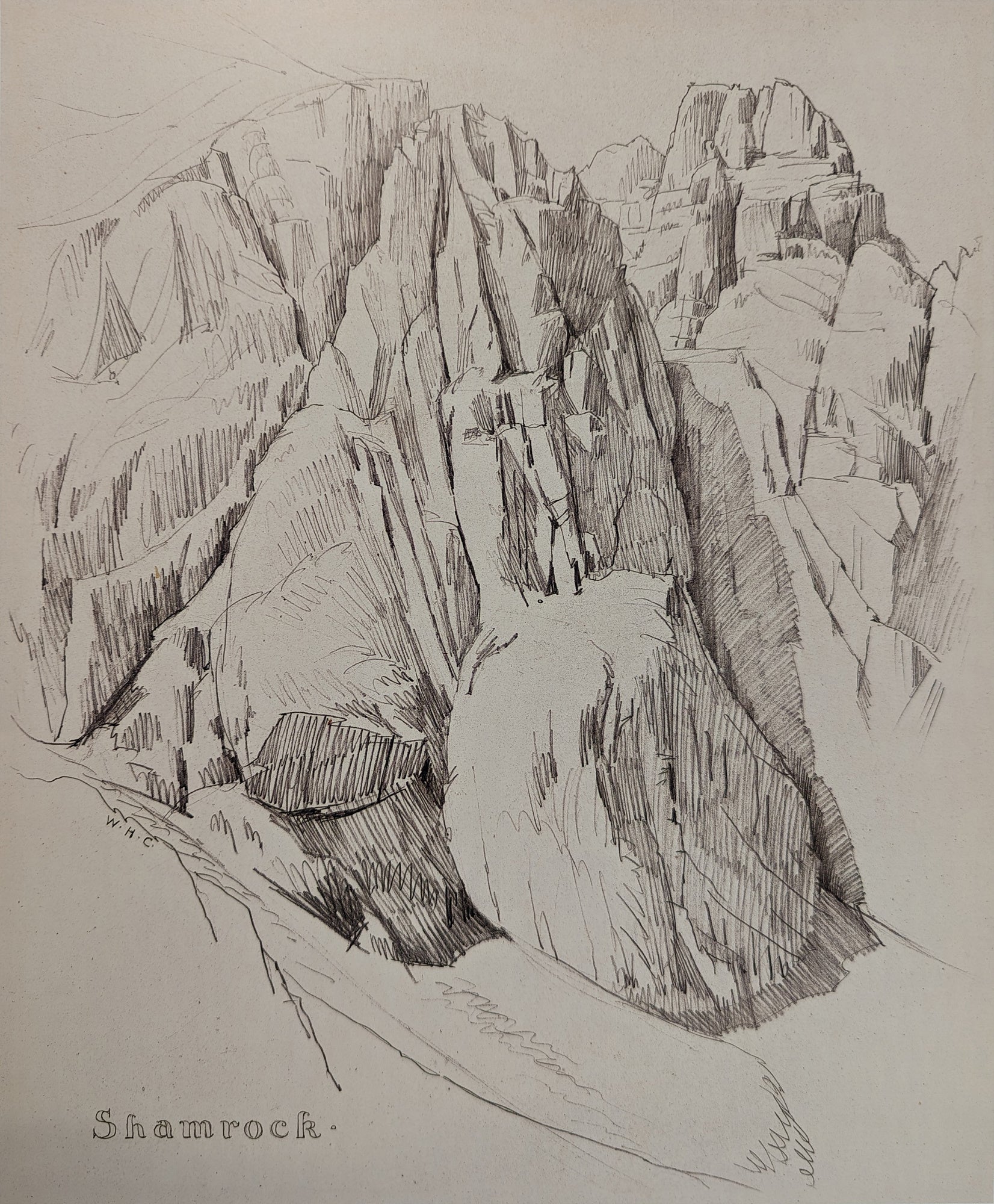 Shamrock, Pillar Rock, 1935, Monochrome (William Heaton Cooper)