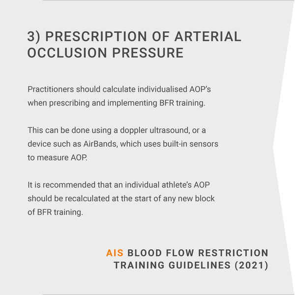 AIS (2021) Blood flow restriction training guidelines