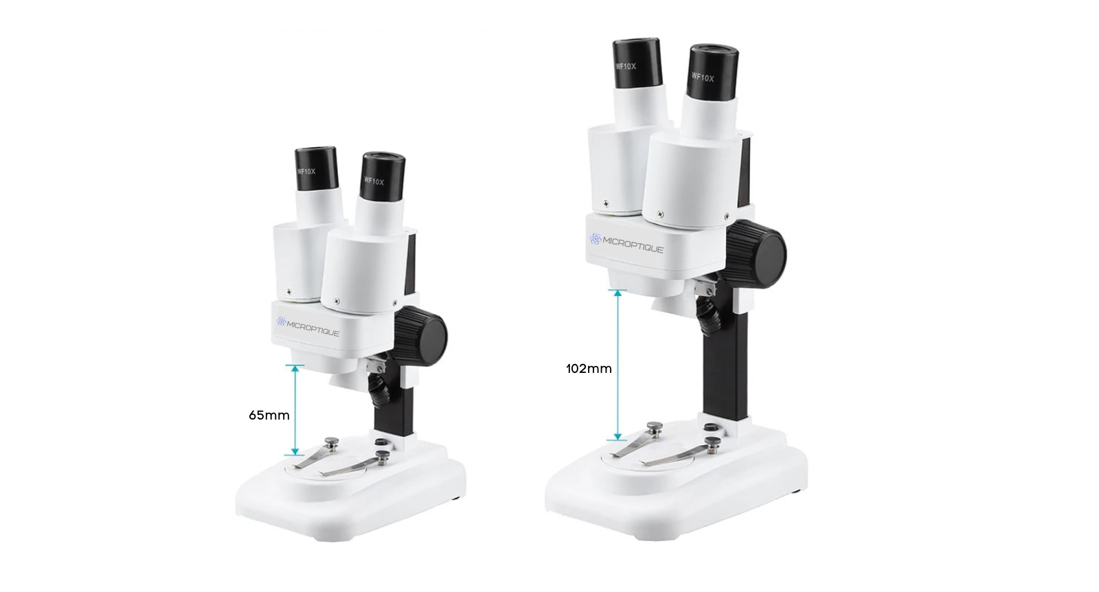 distance travail réglable microscope