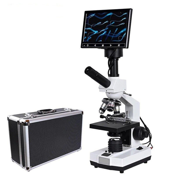 Microscope biologique professionnel 12000X/18000X/30000X, ensemble de  microscope optique monoculaire pour étudiants adultes, oculaire WF50X,  rallonge