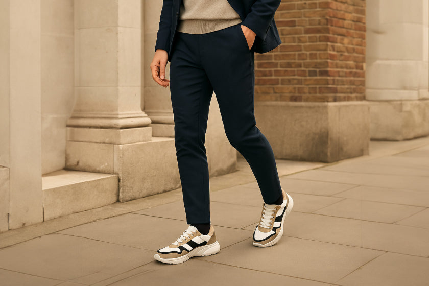 leather smart trainers