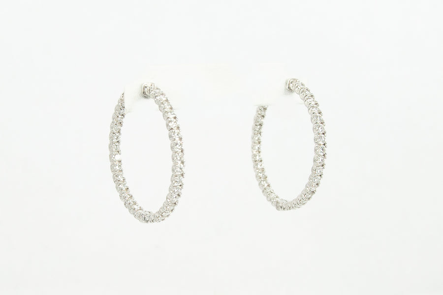 infinity diamond hoop earrings