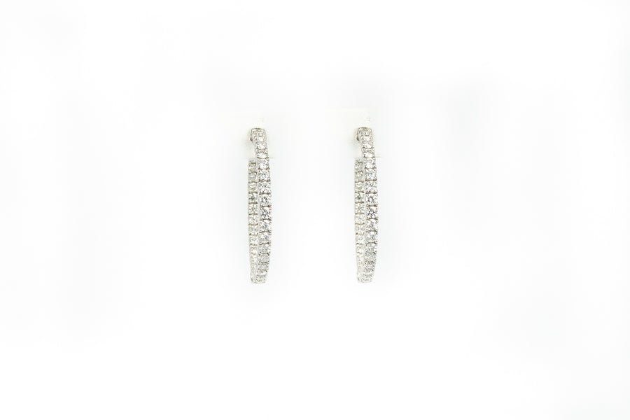 infinity diamond hoop earrings